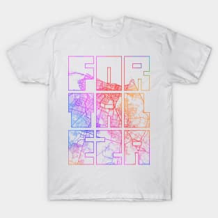 Fortaleza, Brazil City Map Typography - Colorful T-Shirt